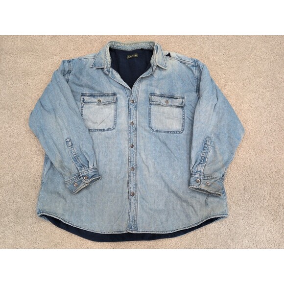 Orvis Other - Orvis Fleece Lined Distressed Denim Barn Chore Work Jacket Men's Size 2XL